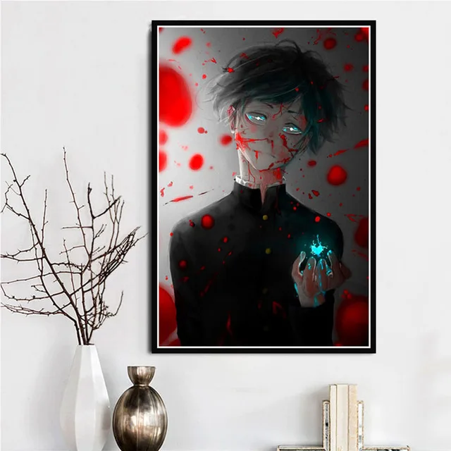 5 Mob Psycho 100 художественный постер Картина Настенная картина домашний декор, плакаты и принты - Color: 5