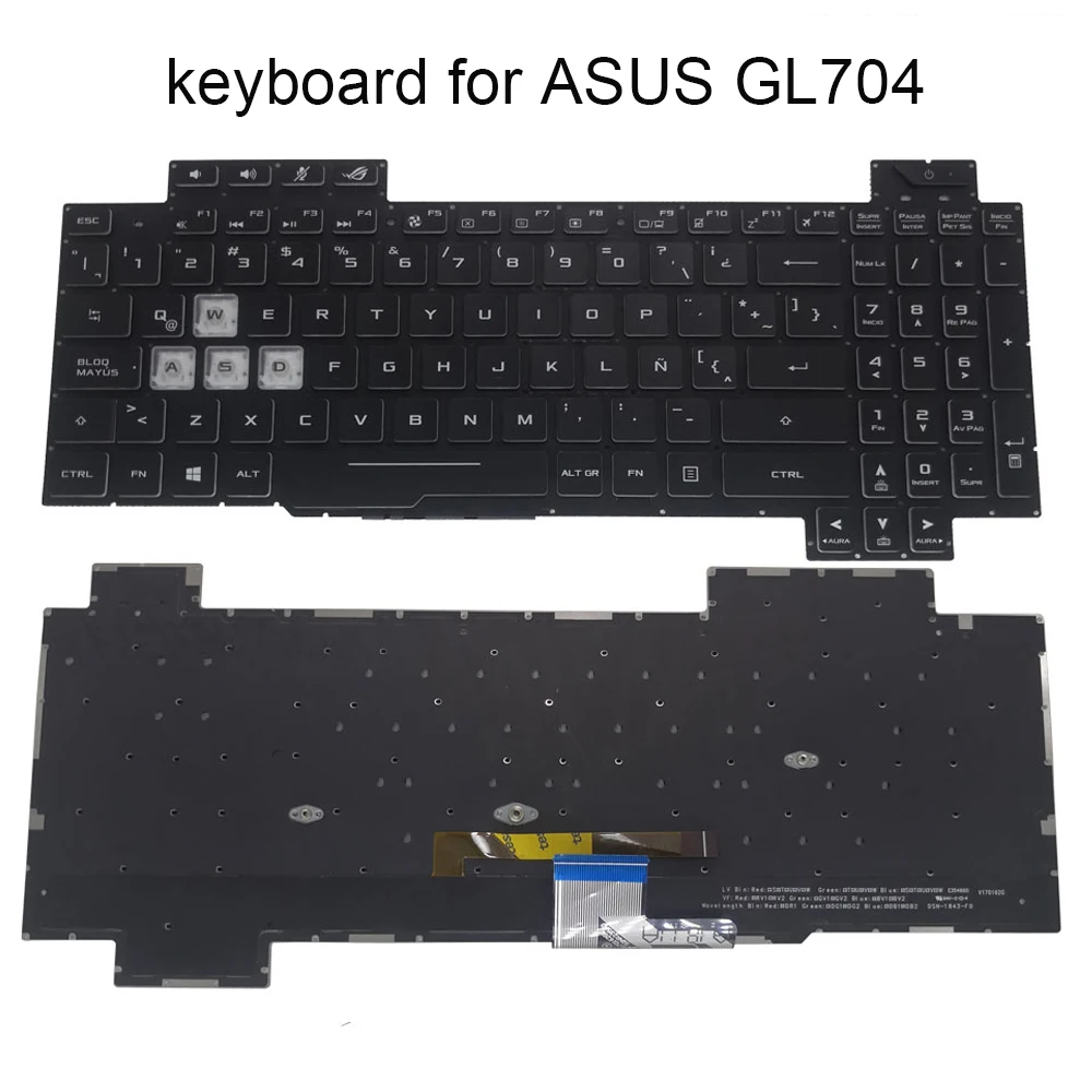 Клавиатура для ноутбука ASUS Strix Scar II GL704 GL704GV GL704GM DH74 GL704GW LA qwerty 661GLA00 | Компьютеры и