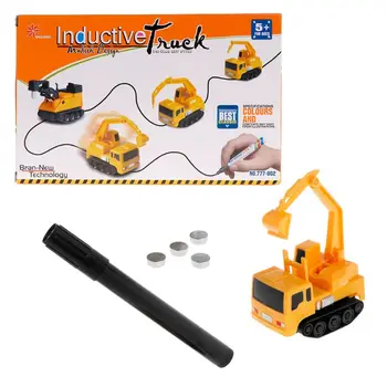 

Mini Inductive Excavator Magic Toy Truck Car MINI Pen Inductive electric Toy