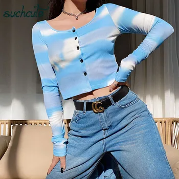 

SUCHCUTE Contrast Color T Shirts Women Y2K Aesthetic Tee E Girl Summer 2020 Streetwear Long Sleeve Vintage Female 90s Outfits