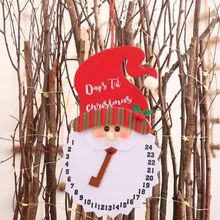 Горячие нетканые Санта-Клаус/Снеговик Рождество Адвент часы для обратного отсчета времени календари праздник висячие украшения