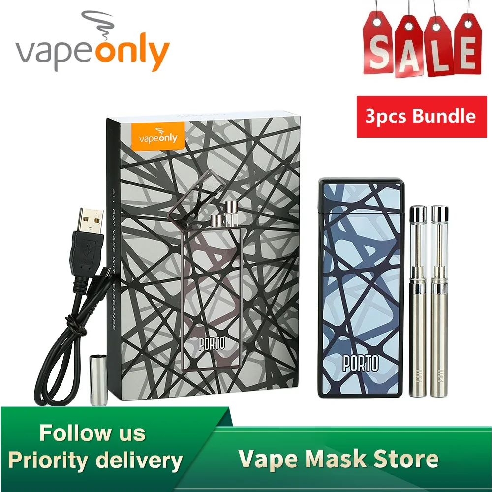 3 шт. оригинальный VapeOnly Порто PCC стартовый набор с зарядным чехлом 800 мАч и двойной