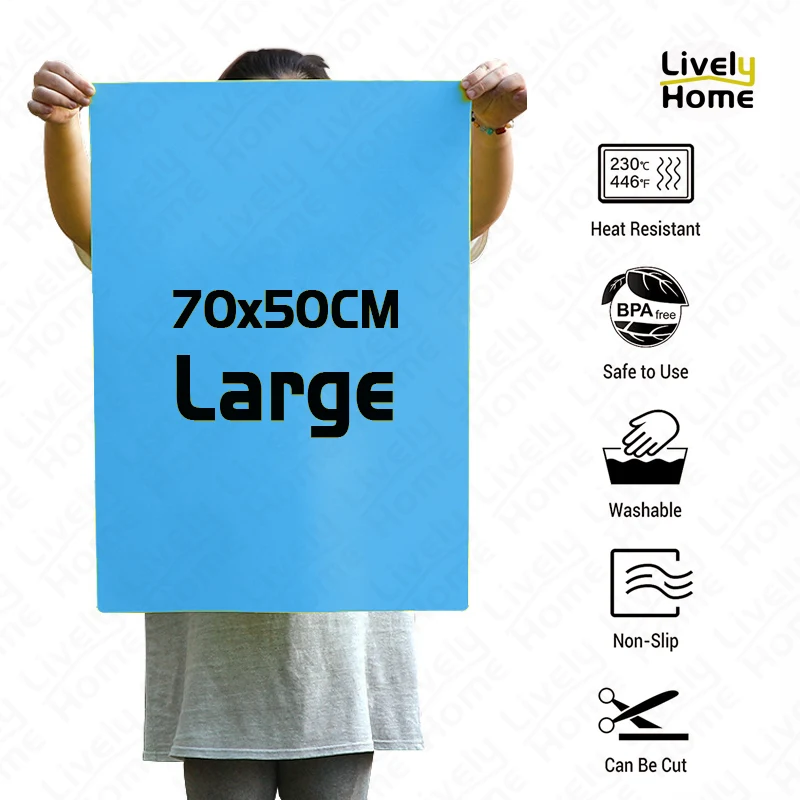주방 카운터 프로텍터 대형 실리콘 매트, 방수, 미끄럼 방지, 패스트리 페인팅, 다이닝 매트, 식탁보 장식, 테이블 플레이스매트 