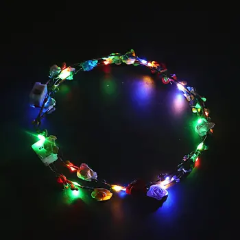 

Glowing Led Light Wreath Headwear Garland Colorful Flash Led Headdress New Children'S Toys Led Flash Headdress Hot!