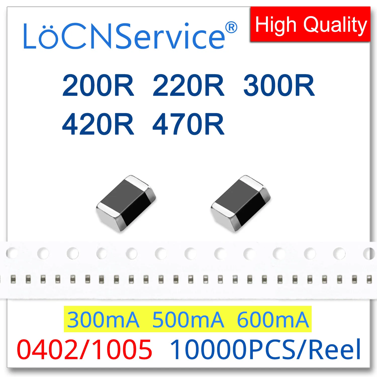 

LoCNService 0402/1005 100 МГц 10000 шт. 300mA 500mA 600mA многослойный чип ферритовые бусины 200R 220R 300R 420R 470R 25% высокое качество