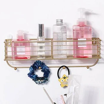 

Iron Wall Mounted Shelf Storage Display Rack Holder Orginazer For Bathroom Kitchen Living Room Shop Bedroom