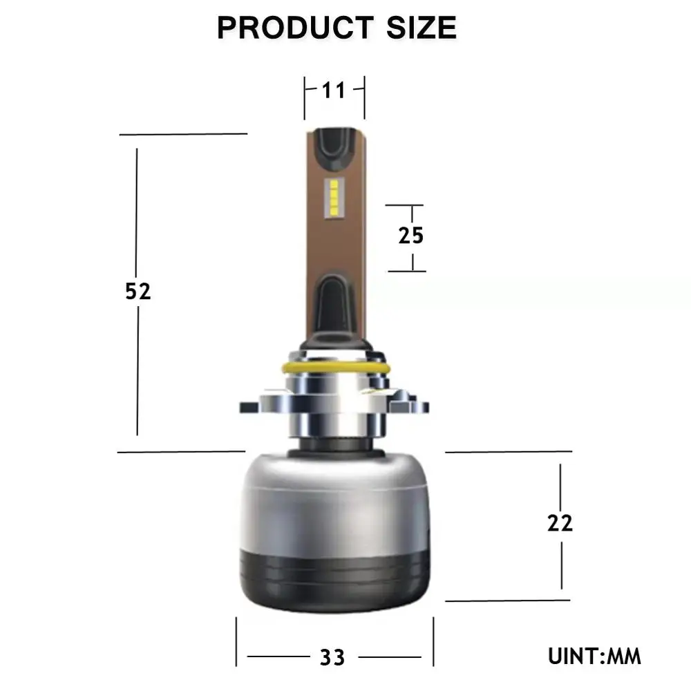 YOTONLIGHT супер яркость H4 светодиодные фары лампы Led H7 H11 Canbus Hb3 Hb3 9005 Hb4 9006 H8 H1 лампа автомобиля без ошибок 75 Вт 18000лм 6000 К