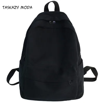 

Student Female Cotton Canvas Backpack Kawaii Women Vintage School Bag Teenage Girl Cute Backpacks Fashion Ladies Luxury Bag Book