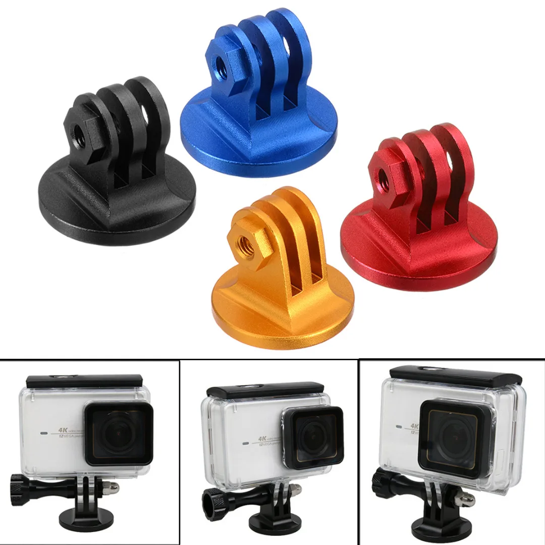 

Mayitr For GoPro Camera 1pc CNC 4 Colors Aluminum Alloy Tripod Mount Base Adapter New Arrival