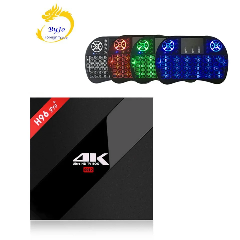 H96 Pro+ 3g 32G 2,4G 5GHz Wifi 4K box Amlogic S912 Top set box Smart tv box android 7,1 Android tv box H96 plus Vs X96