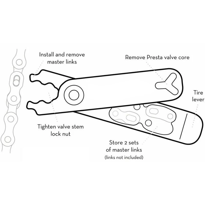 Алюминиевый сплав 4 в 1 велосипедной цепи разделитель съемник для ремонта