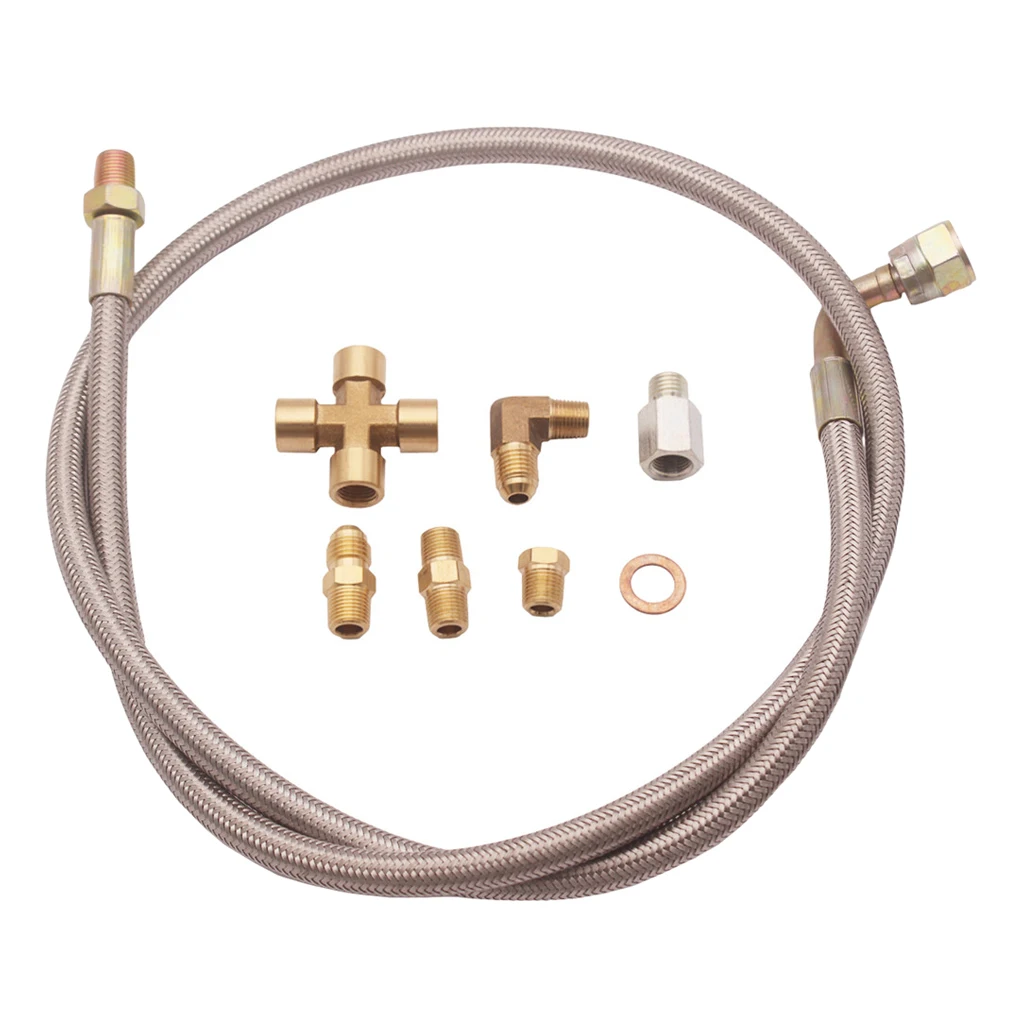 3" плетеная 304 Нержавеющая турбо зарядка 1/8 Npt линия подачи масла для T3 T3/T4 T4