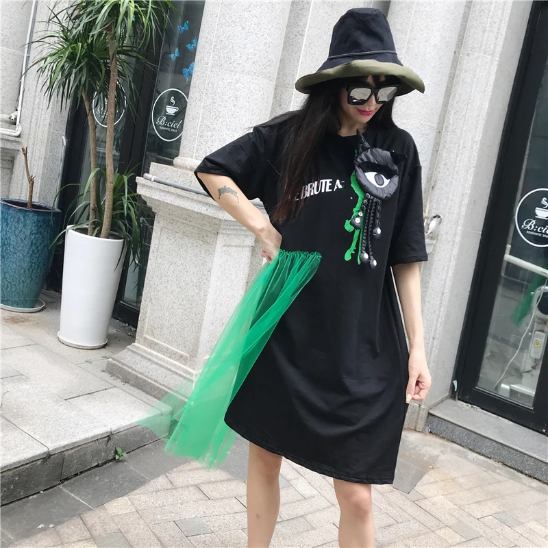 Европейская станция Тайланд tide бренд Harajuku порт ветер стерео детские кухонные принадлежности марлевые строчки большого размера с коротким рукавом