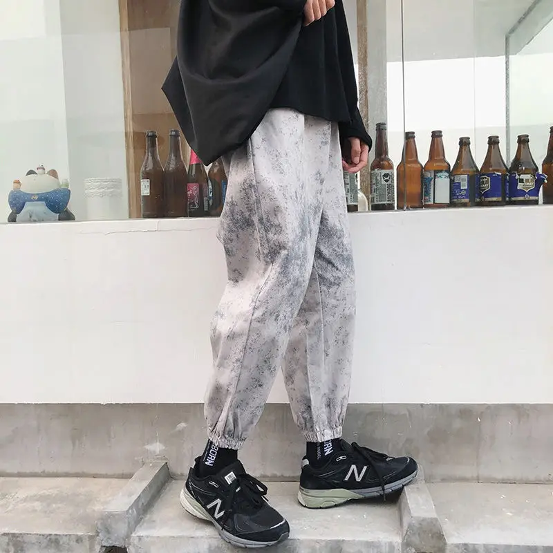 

Spring Summer Sweatpants Men's Fashion Printed Casual Pants Men Streetwear Loose Hip Hop Straight Trousers Mens Joggers Pants