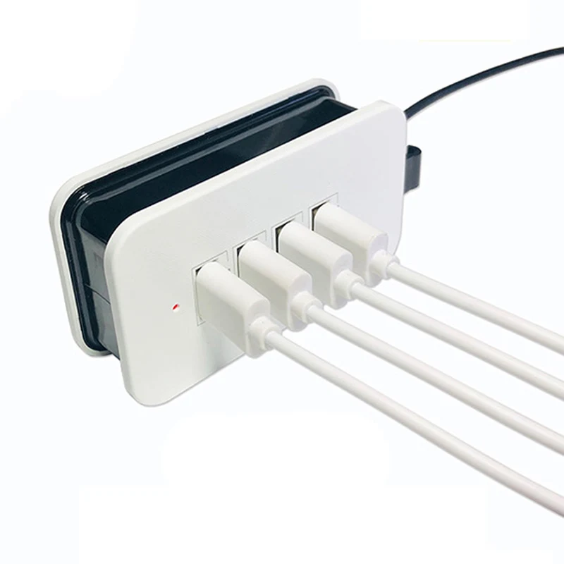 Зарядное устройство для путешествий с 4 портами, usb-концентратор, портативный кабель 1,5 м, вилка EU/US, адаптер, usb-разветвитель для iPhone, аксессуары для планшета Android