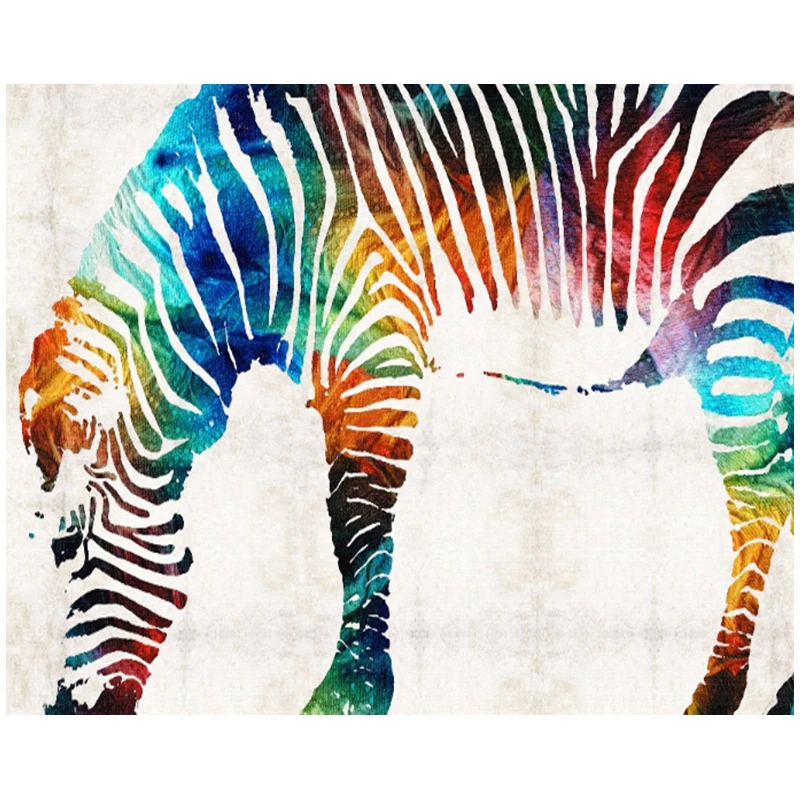 Painting By Numbers DIY Dropshipping Big size Watercolor zebra Animal Canvas Room Decoration Art picture Child Gift | Дом и сад