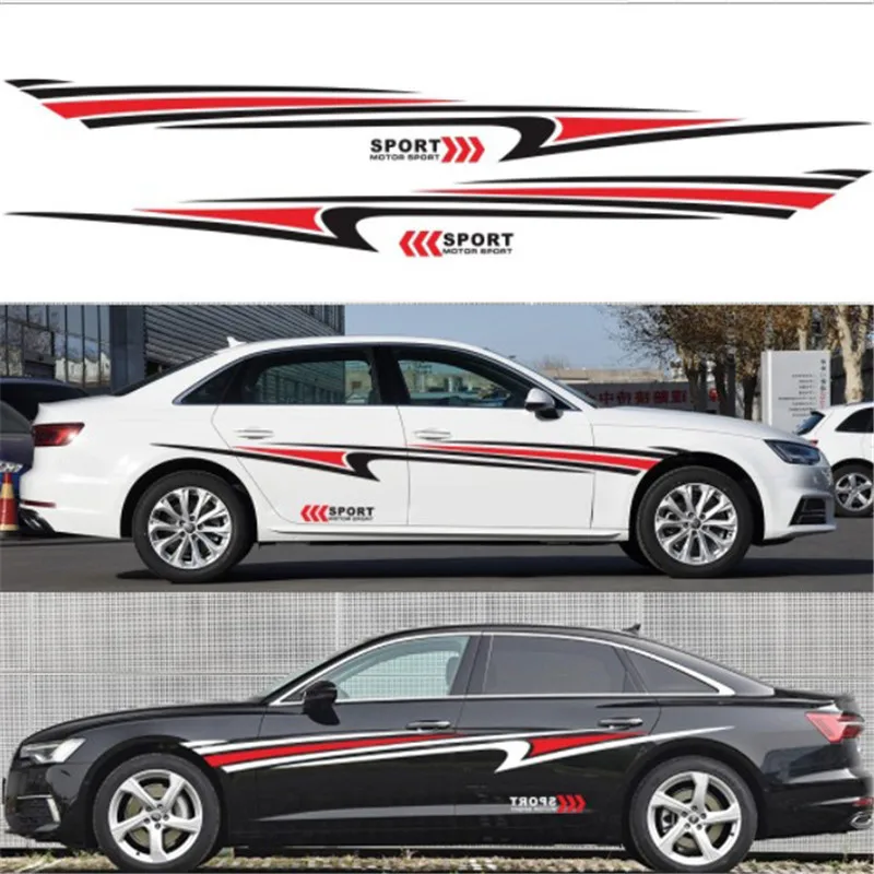 2 шт. автомобильные наклейки для Audi BMW E60 Ford Toyota Honda на боковые кузова автомобиля