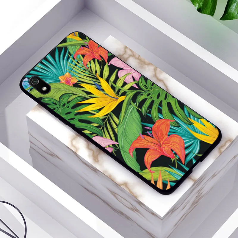 For Xiaomi Redmi 7A Case Mi A2 Lite Red Rose Phone Case For Redmi 4x 5 Plus 5A 6A 6 Pro Case Black TPU Cover Redmi GO Redmi S2 - Цвет: TPUBLK607
