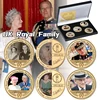 Her Majesty Queen Elizabeth II Gold Plated Coins Set in Holder Prince Philip Collectible Challenge Coin Souvenir Gift Home Decor ► Photo 1/6