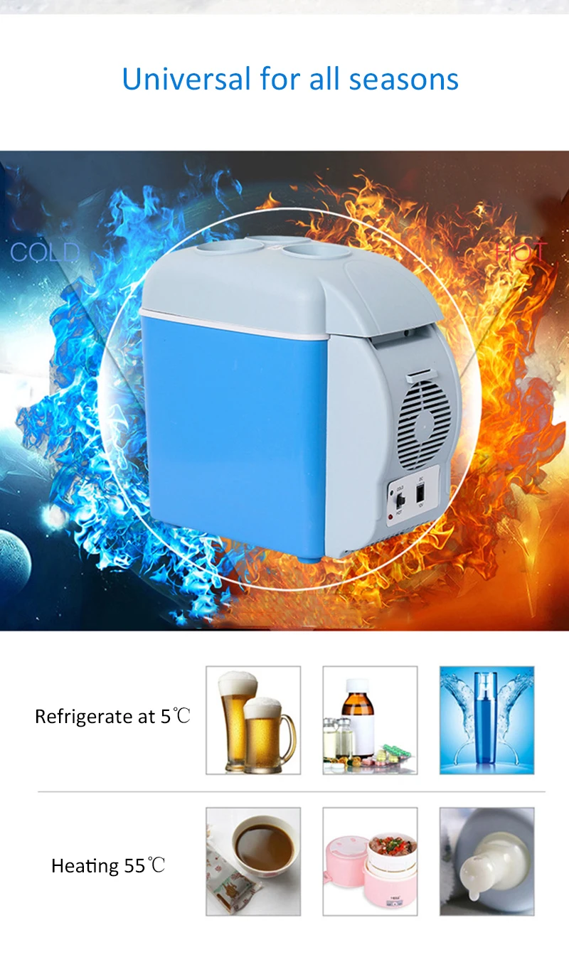 mini fridge for car 6L/7.5L Car Refrigerator 12V Multi-functional Portable mini Fridge Travel Outdoor RV Camper Cooler minifridge Caravan Freezer cooluli classic 4 liter small mini fridge