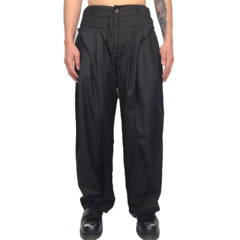 

27-44 2020 Men Women's clothing Hair Stylist fashion street Custom double tailoring casual Pants Overalls plus size Costumes