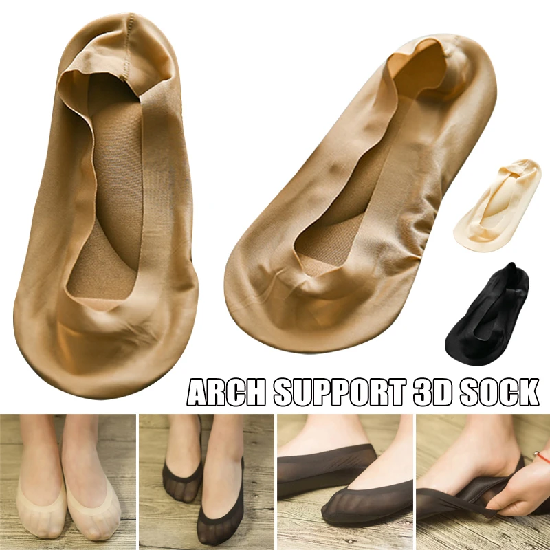 Arch Support 3D Socks Women Foot Massage Health Care Socks Thicken 3 pairs