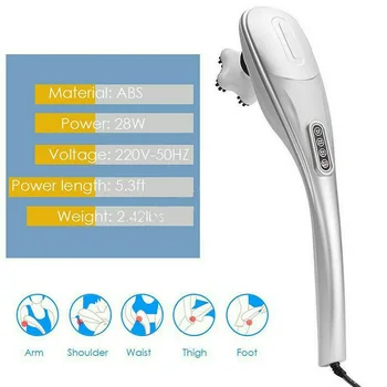 

Electric Neck Massager Handheld Hammer Massage Back Waist Leg Body Relax Cervical Vertebra Roller Massage Stick