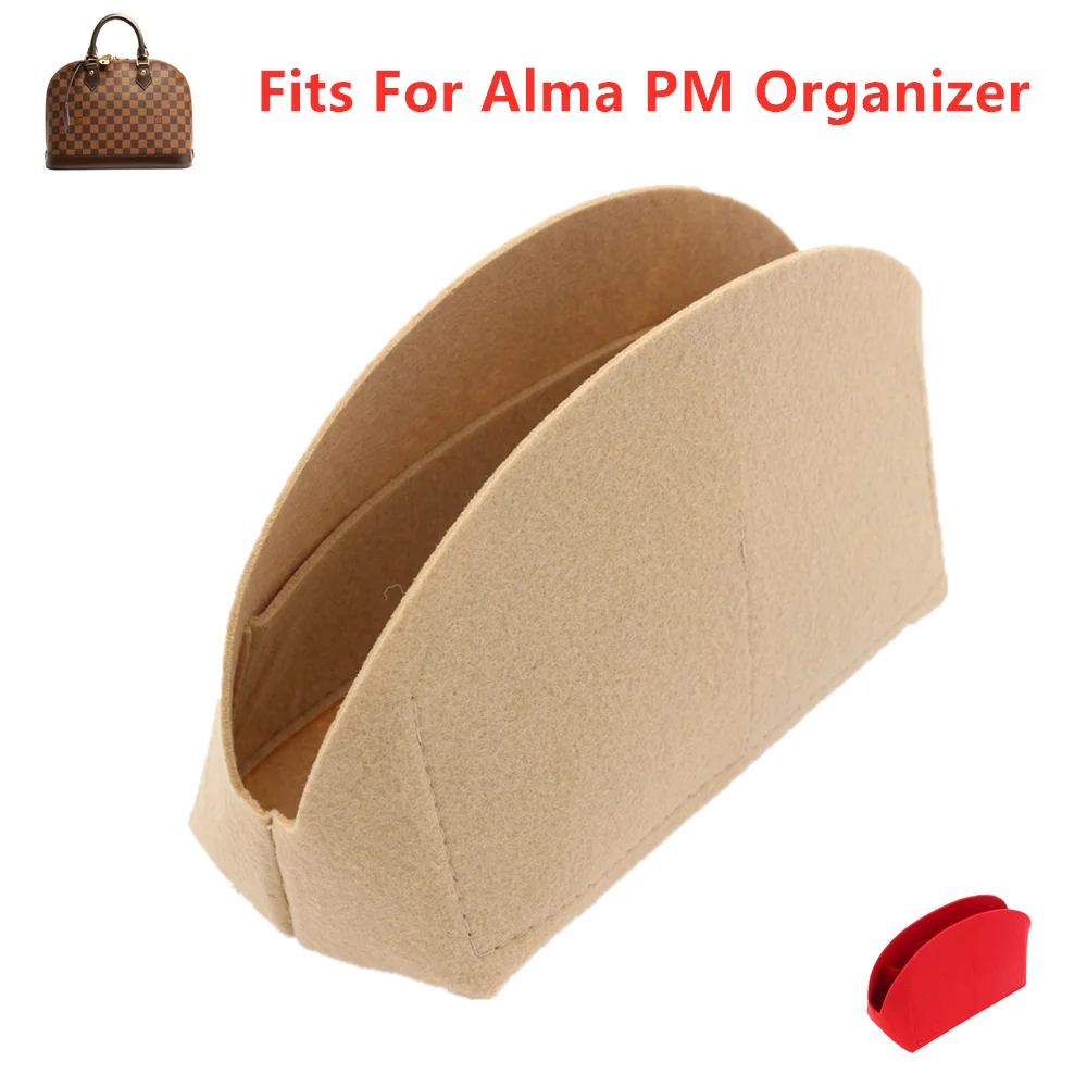Fits For Alma PM Insert Bags Organizer Makeup Handbag Organize Travel Inner  Purse Portable Cosmetic Base shaper Shell organizer