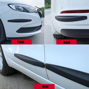 

Car Bumper Protector Front Body Corner Lip Bumper Side Gurad Rear Back Protection Carbon Fiber Stickers Anti-scratch Car Styling