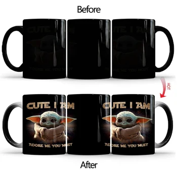 

350ml Creative Baby Yoda Magic Color Changing Mug Coffee Tea Moring Milk Cup Birthday Best Gift for Your Children