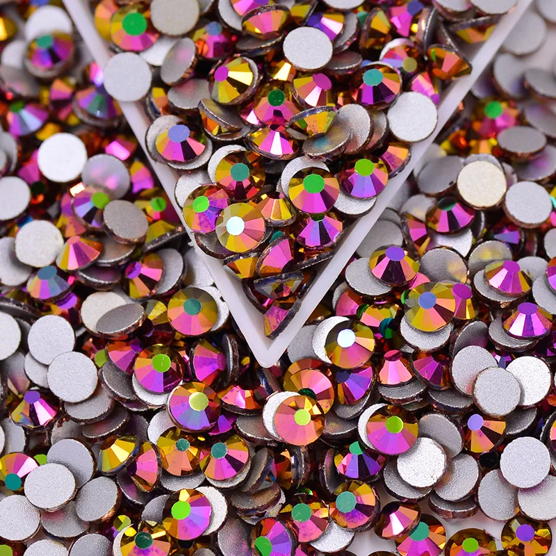 JUNAO-ss6-ss10-ss16-ss20-ss30-Gold-Rose-AB-Crystals-Glass-Nail-Rhinestones-Flatback-Stones-Gems (4)