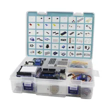 Elego kit para arduino uno r3, mais completo para arduino uno r3 mega 2560 nano com tutorial/fonte de alimentação/motor de passo