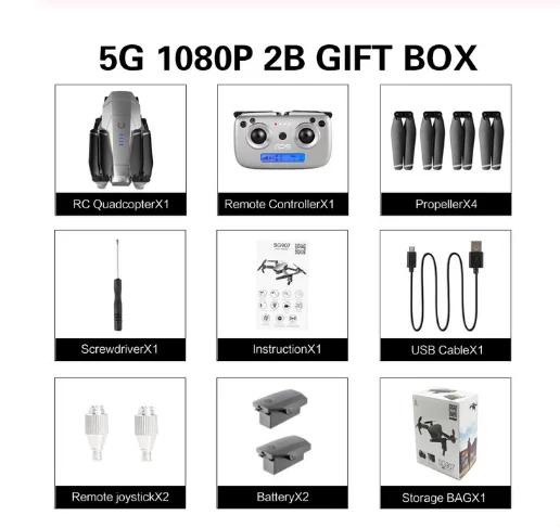 SG907 Дрон с GPS с 4K HD Двойная камера широкий угол 5G wifi FPV RC Квадрокоптер складные дроны Профессиональные с GPS следуем за мной - Цвет: 5G 1080P 2B gift box