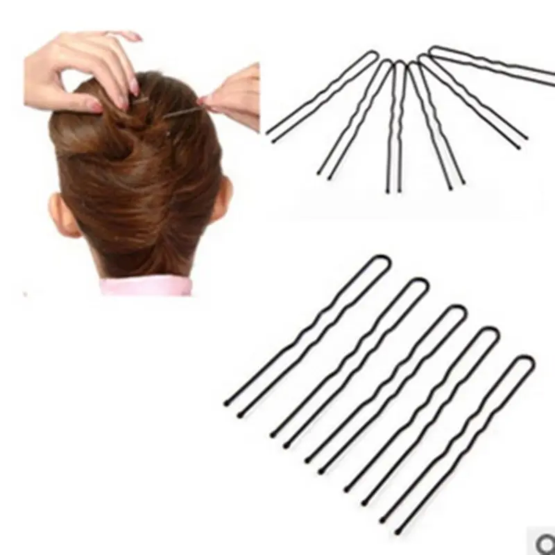 Pack of 60Pcs Mini Waved Hair Clips Flat Top Bobby Pins Grips Barrette invisible