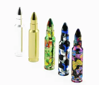 

1pc Bullet Shape Metal Snuff Spoon 90MM Sniffer Snorter Powder Hoover Hooteer Snuff Tobacco Pipe