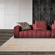 Высокое качество заметный акриловый материал ковер ручной работы с металлическим логотипом FF