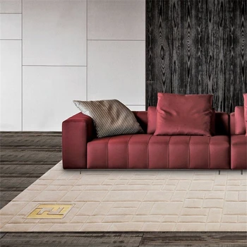 

High Quality Prominent Acrylic Material Handmade Carpet with Metal FF Logo