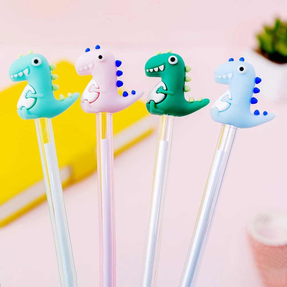 24pcs Cartoon Cute Dinosaur Pens Unicorn Kawaii Animal Gel Pen Funny  Stationery Ballpoint Rollerball Back to School Girl Gift - AliExpress