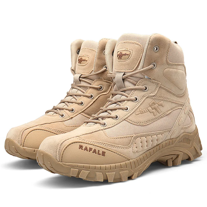 

Mens Military Desert Combat Boots Special Forces Tactical High Top Army Boots With Side Zipper For Men Outdoor Safety Work Shoes