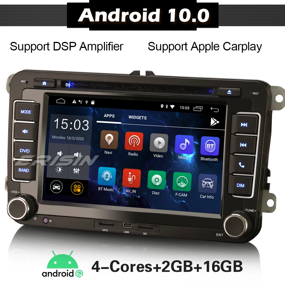 Автомагнитола 2655 для VW Passat Golf 5/6 Tiguan Jetta Caddy EOS SEAT Android 10 DSP Carplay gps Радио DVD CD головное
