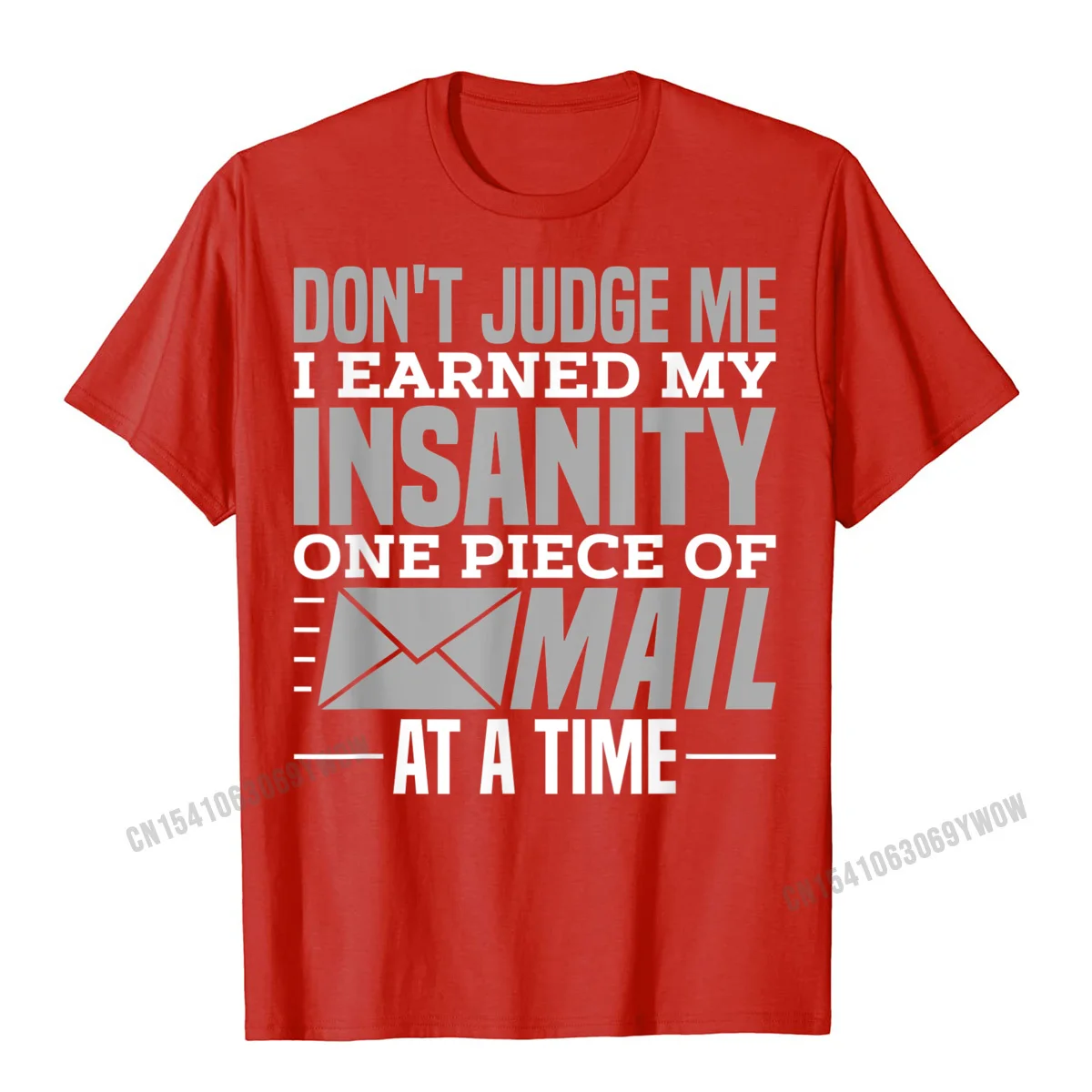 Crewneck Casual 100% Cotton Student T Shirts Personalized Short Sleeve Tops Shirt Plain Family T-Shirt Wholesale Funny Postal Worker Outfit for a Mailman T-Shirt__1173 red