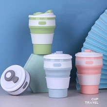Tasse à boire pliable en Silicone pour bébé, 350ML, pour voyager, Portable, pour l'extérieur 