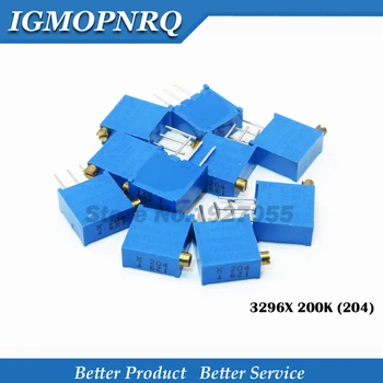 

10PCS 3296X-1-204 3296X 204 200K ohm Side adjustment precision multi-turn potentiometer