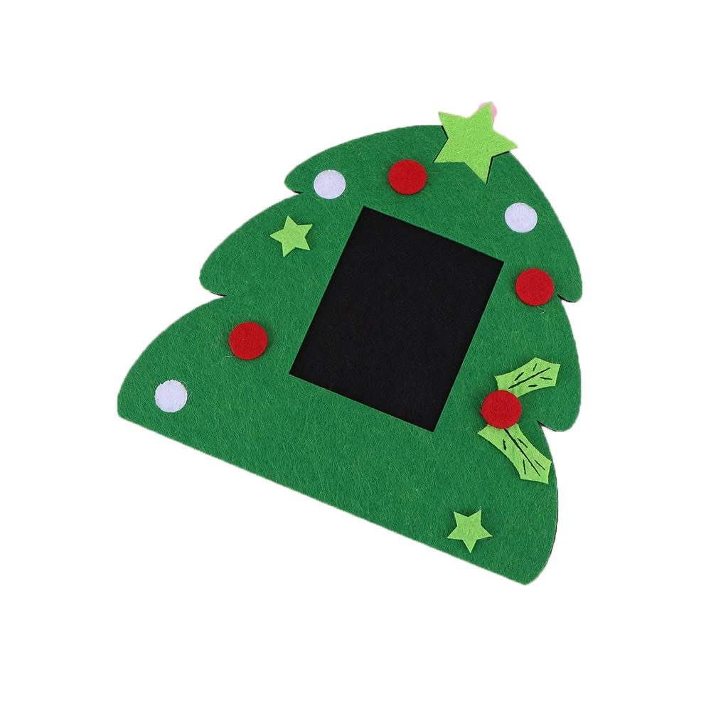 

Creative Non-woven Christmas Photo Frame Picture Holder Frame Xmas Tree Ornaments Decorations for Home Kid Gift