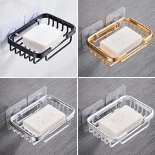 soap dish free aluminum Punch-free wall-mounted bathroom soap holder soap basket wall-mounted drain bathroom soap tray soap box