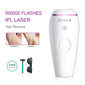 

500000 Flashes Laser Depilator IPL Epilator Permanent Hair Removal Touch Body Leg Bikini Trimmer Photoepilator For Women