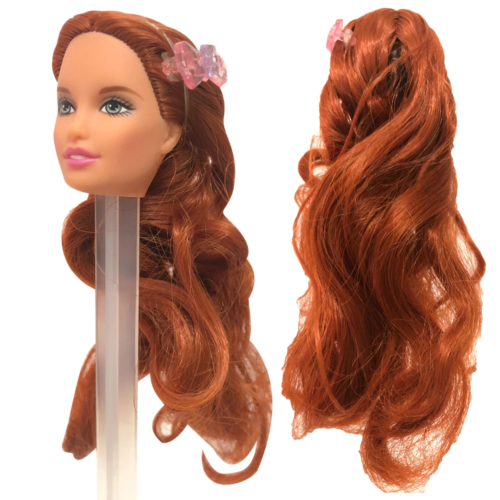 NK смешанный стиль кукла голова с длинными волосами Девушка Кукла аксессуары DIY подарок для девочек кукла 11 дюймов кукла голова Лидер продаж JJ