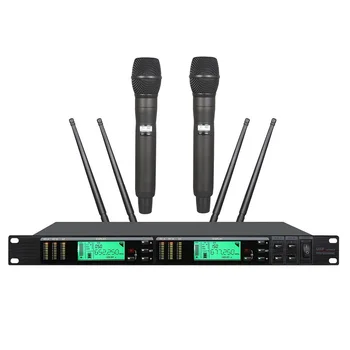 

Best Wireless Microphone For Church True Diversity UHF Professional Stage Performance Condenser Microphone Systems