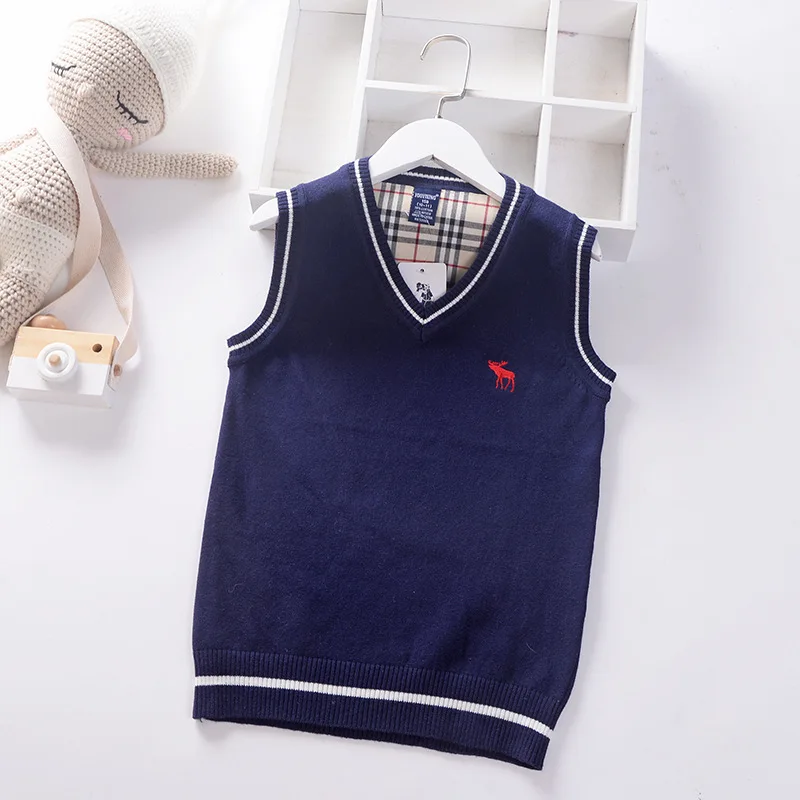 

Boys' Sweater 2019 Autumn And Winter New Style Big Boy Vest