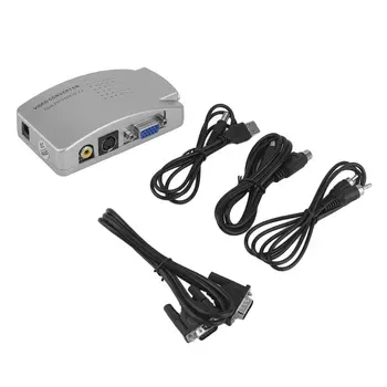 

VGA to TV Monitor S-video Signal Adapter Converter VGA to TV Monitor Video Signal Converter/ TV Box for Laptop PC